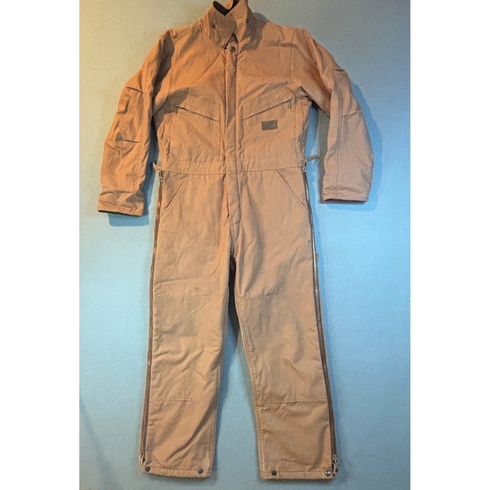 C.E. Schmidt Workwear Insulated Coveralls Mens S Short Brown Canvas Duck Bibs